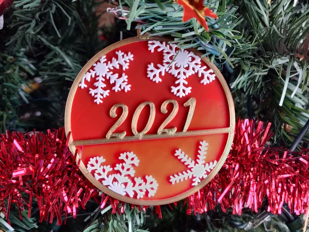 Enfeite de Natal com nome