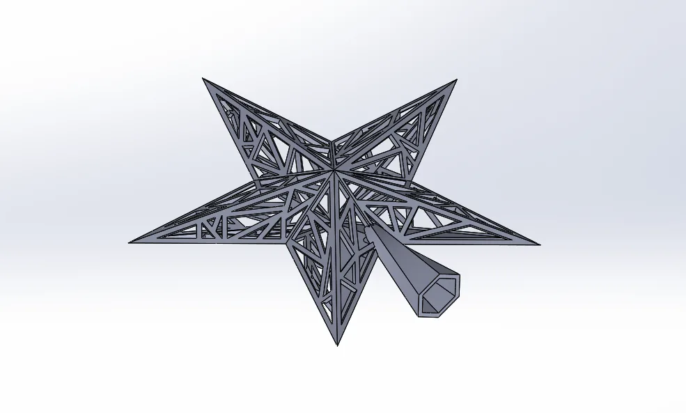 Estrela low poly para o topo da árvore