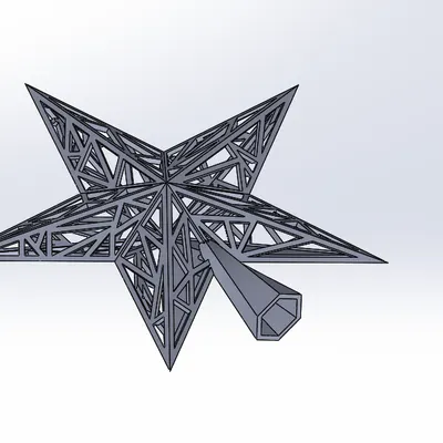 Estrela low poly para o topo da árvore