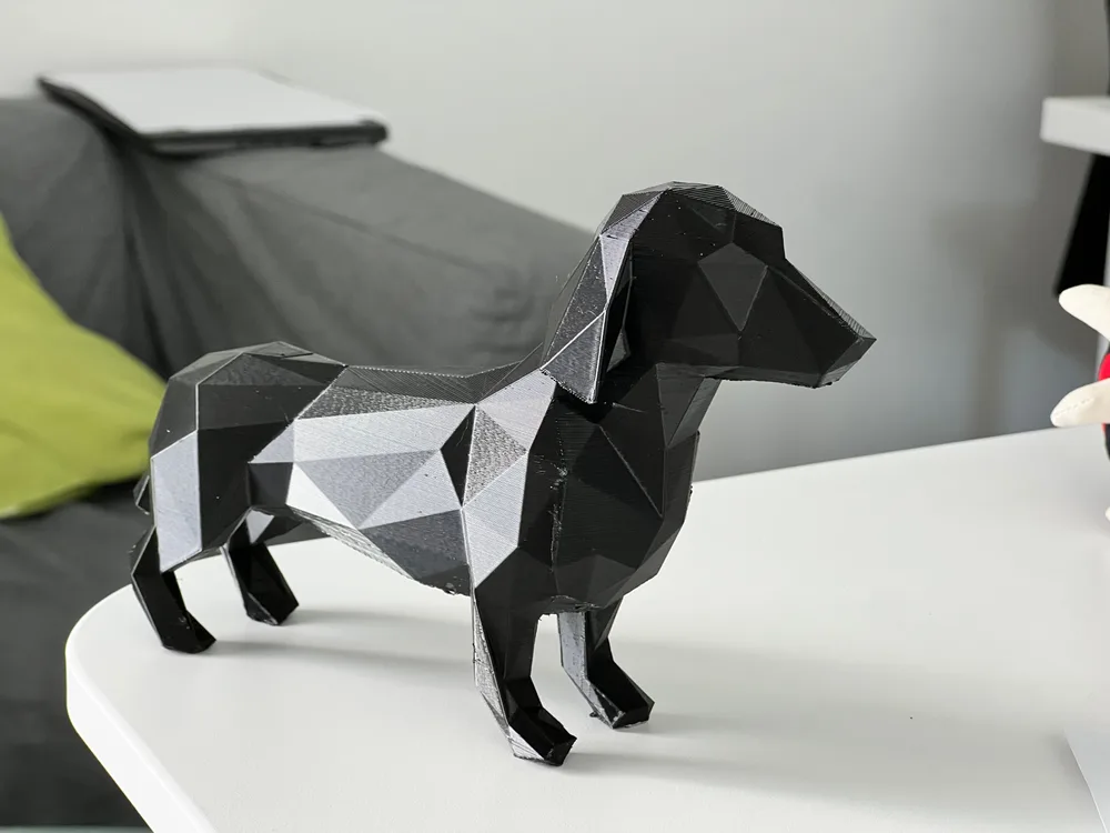 Salsicha low poly (decoração)
