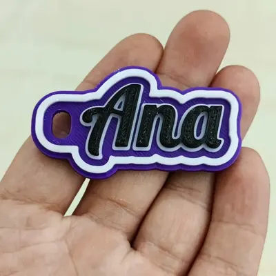 Etiqueta com nome